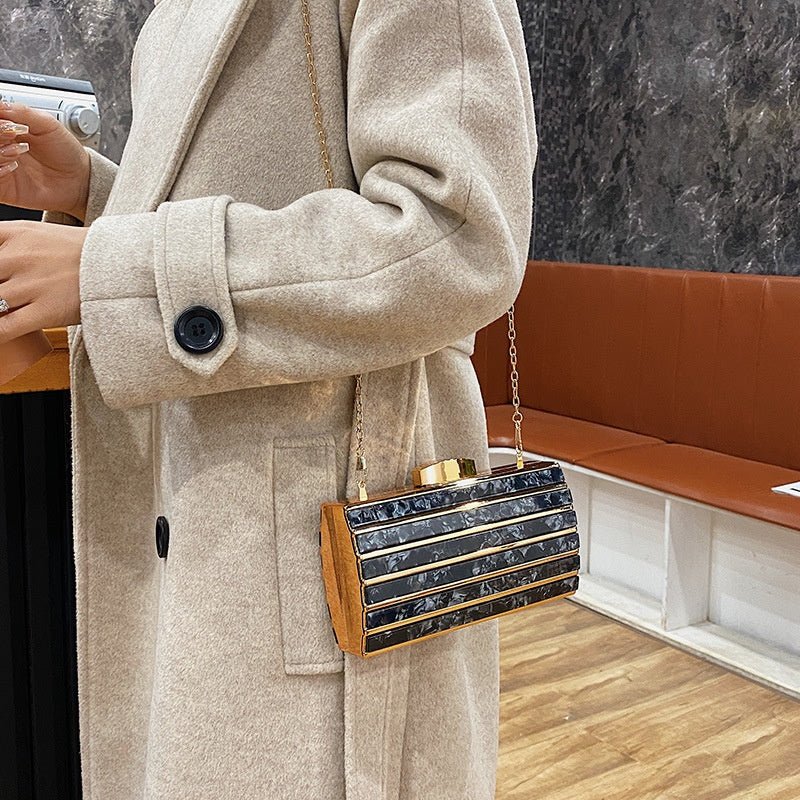 Women's High - end Patch Acrylic Evening Bag - Elora Moda