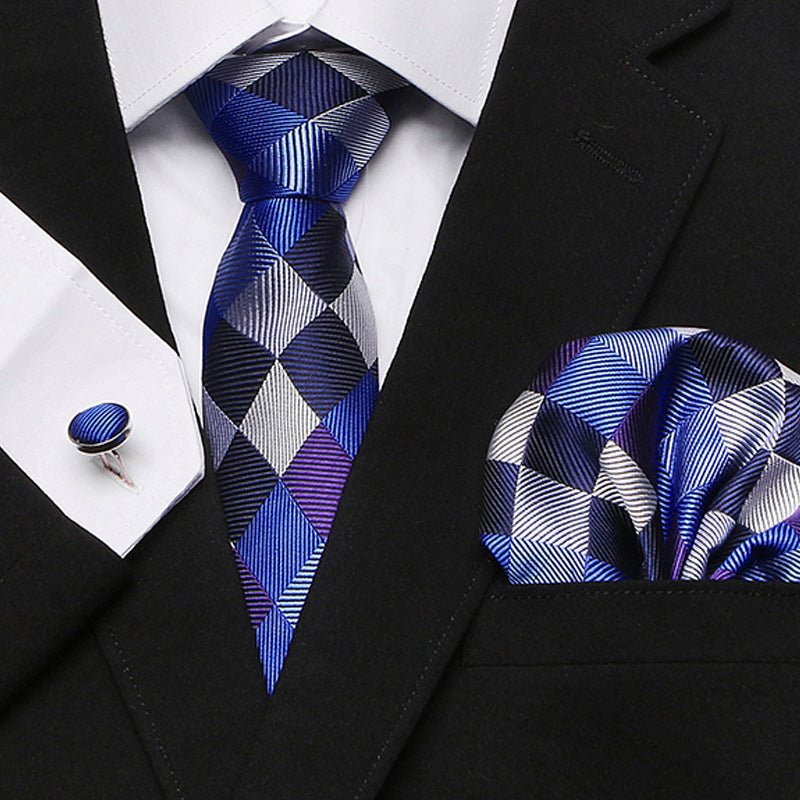 Men's Tie Three - Piece Suit Of New Cashew Flower Series Tie - Elora Moda