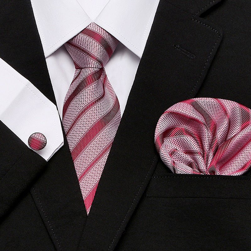 Men's Tie Three - Piece Suit Of New Cashew Flower Series Tie - Elora Moda
