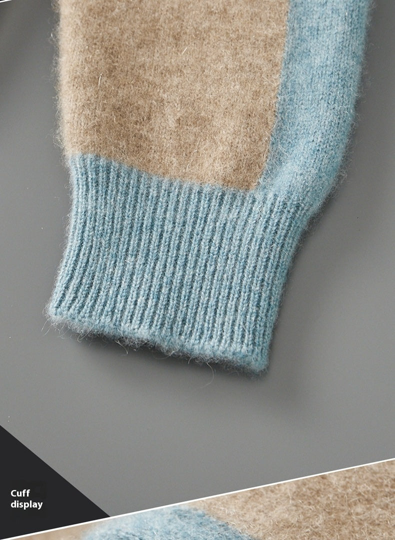 Men's Cardigan Half Turtleneck