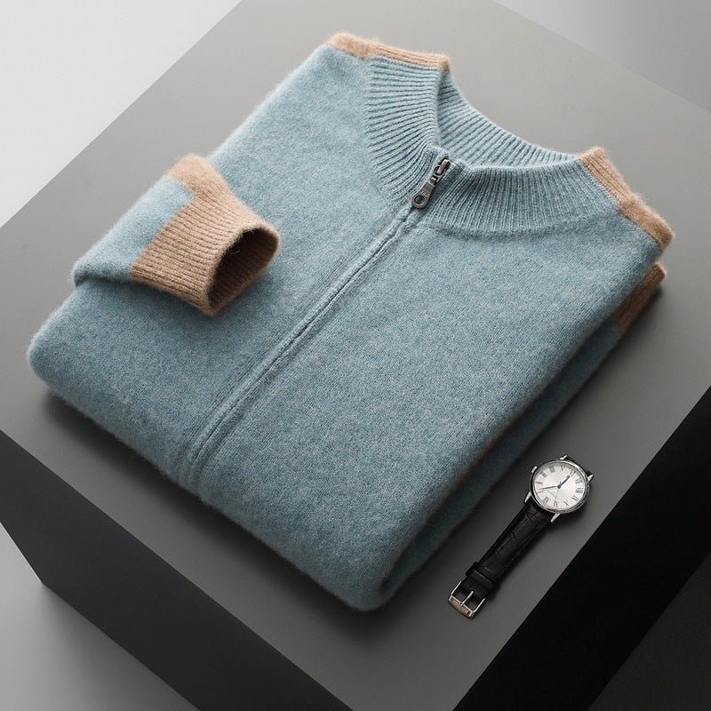 Men's Cardigan Half Turtleneck - Elora Moda