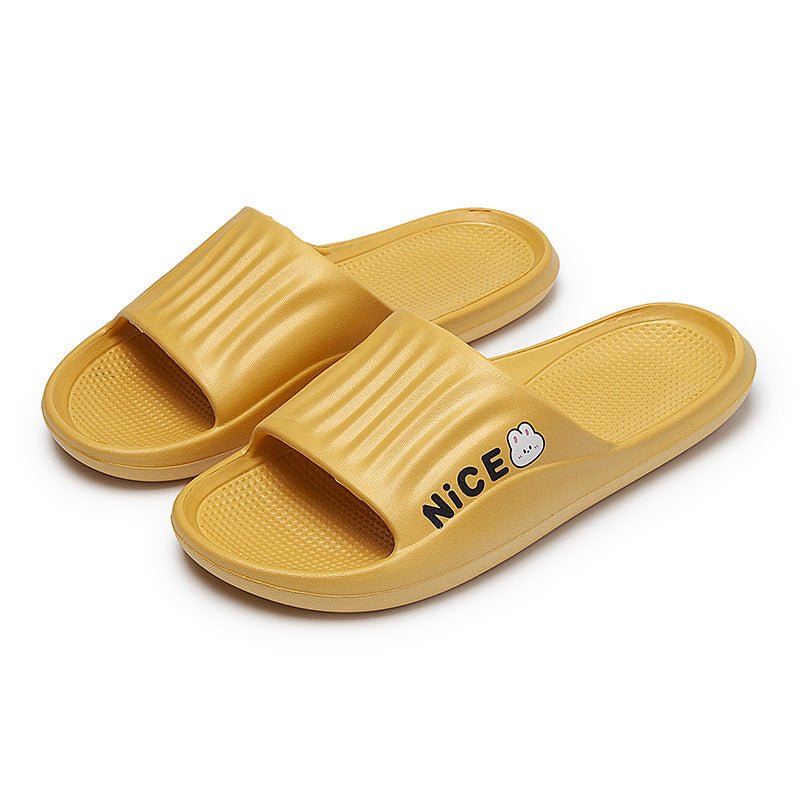 Bathroom Household Minimalist Cartoon Pattern Slippers - Elora Moda