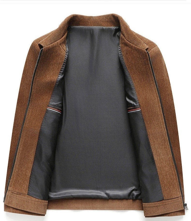 Men's Jacket Lapel Casual Coat Middle - age - Elora Moda