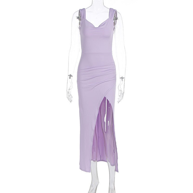 Women's Fashion Sleeveless Lace - up Dress - Elora Moda