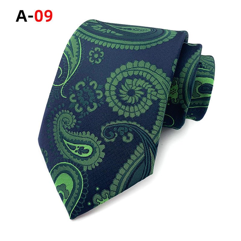 European And American Paisley Polyester Jacquard Men's Tie - Elora Moda