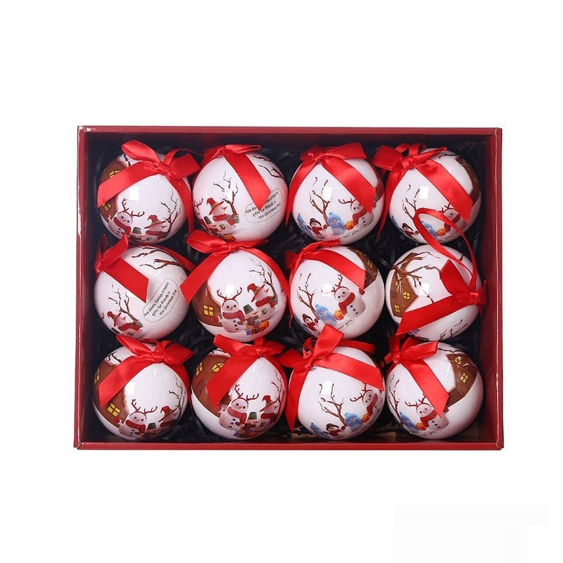 Exquisite Printing Christmas Christmas Tree Ornament Ball - Elora Moda