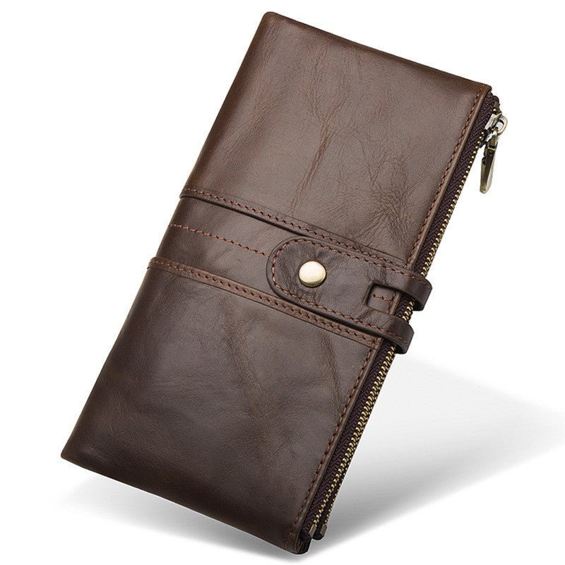 Really Multi - card Leather Men's Wallet Business Casual Long - Elora Moda