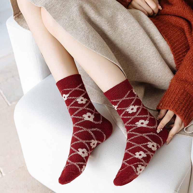 Printing Keep Warm Winter Women Socks - Elora Moda