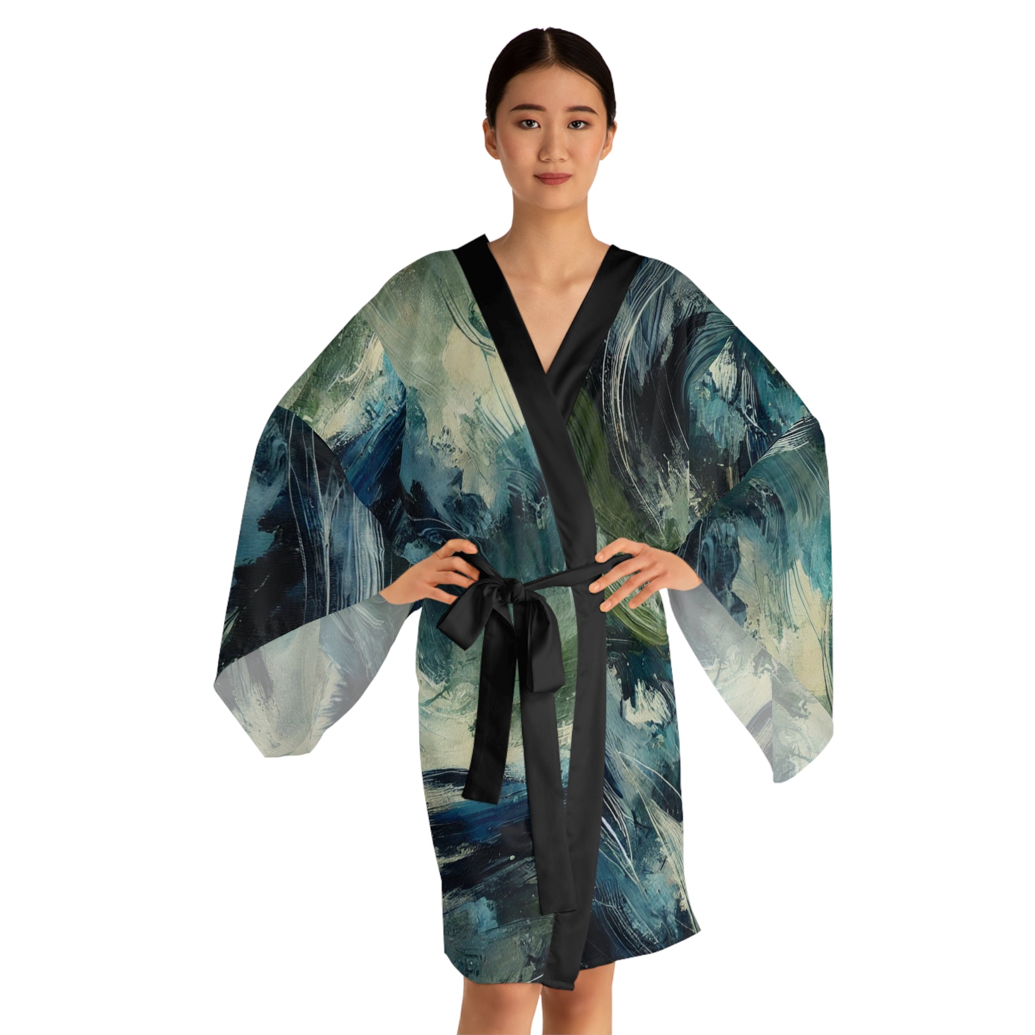 Long Sleeve Kimono Robe (AOP)