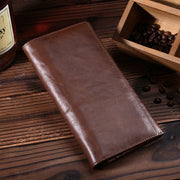 First Layer Leather Wallet Long Vintage Oil Wax - Elora Moda