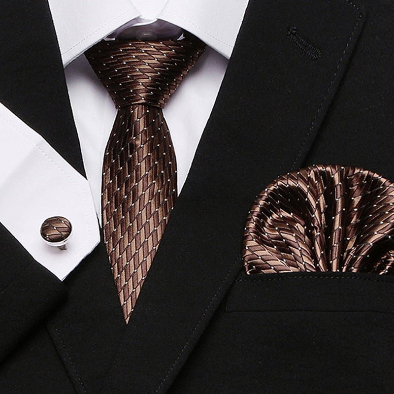 Men's Tie Three - Piece Suit Of New Cashew Flower Series Tie - Elora Moda