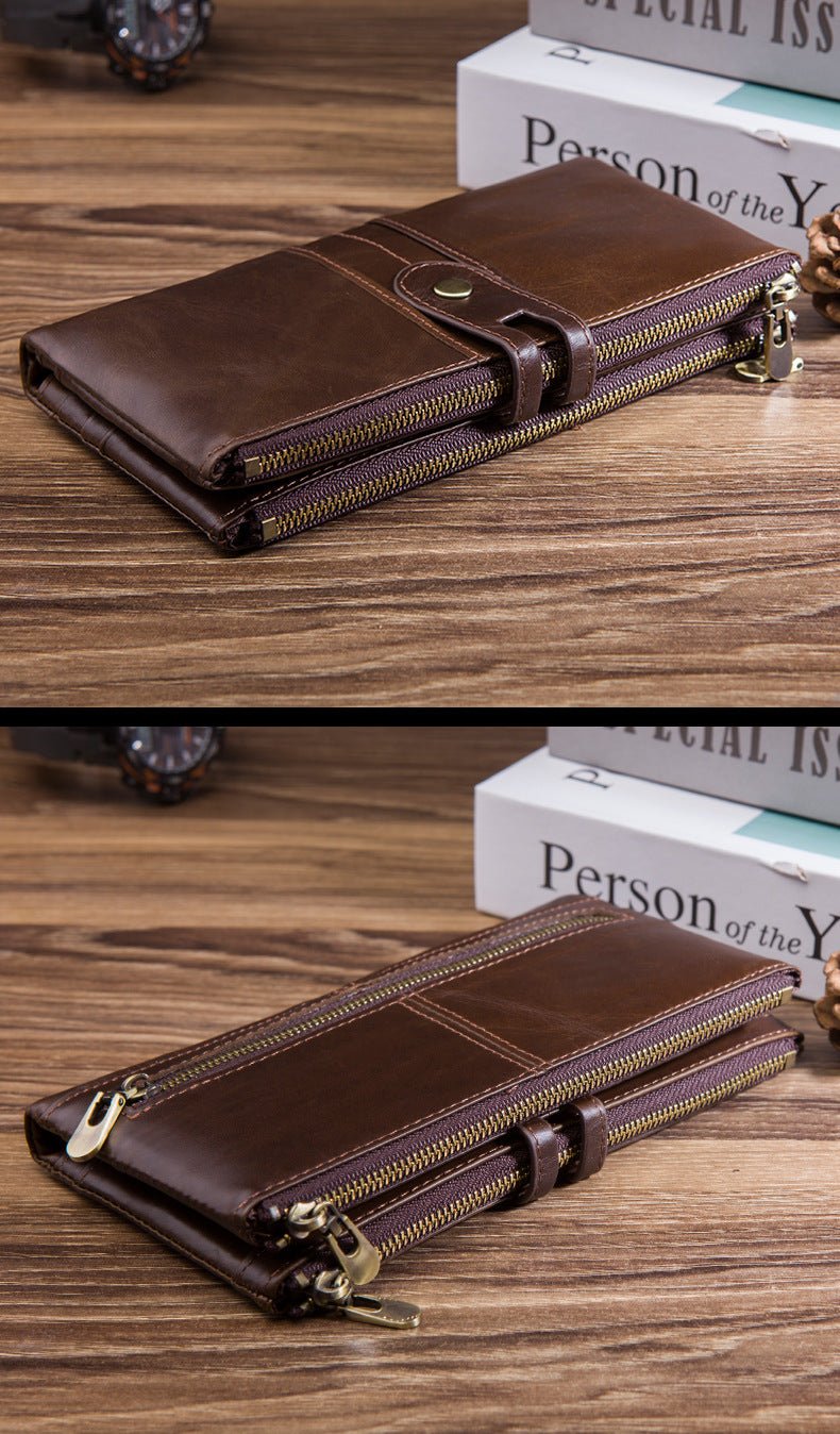 Women's Multi - card Leather Wallet Long Business or Casual - Elora Moda