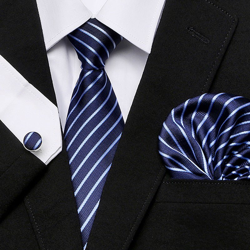 Men's Tie Three - Piece Suit Of New Cashew Flower Series Tie - Elora Moda