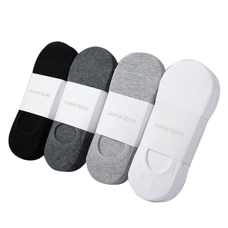 Women's Solid Color Silicone Low Top Invisible Socks - Elora Moda