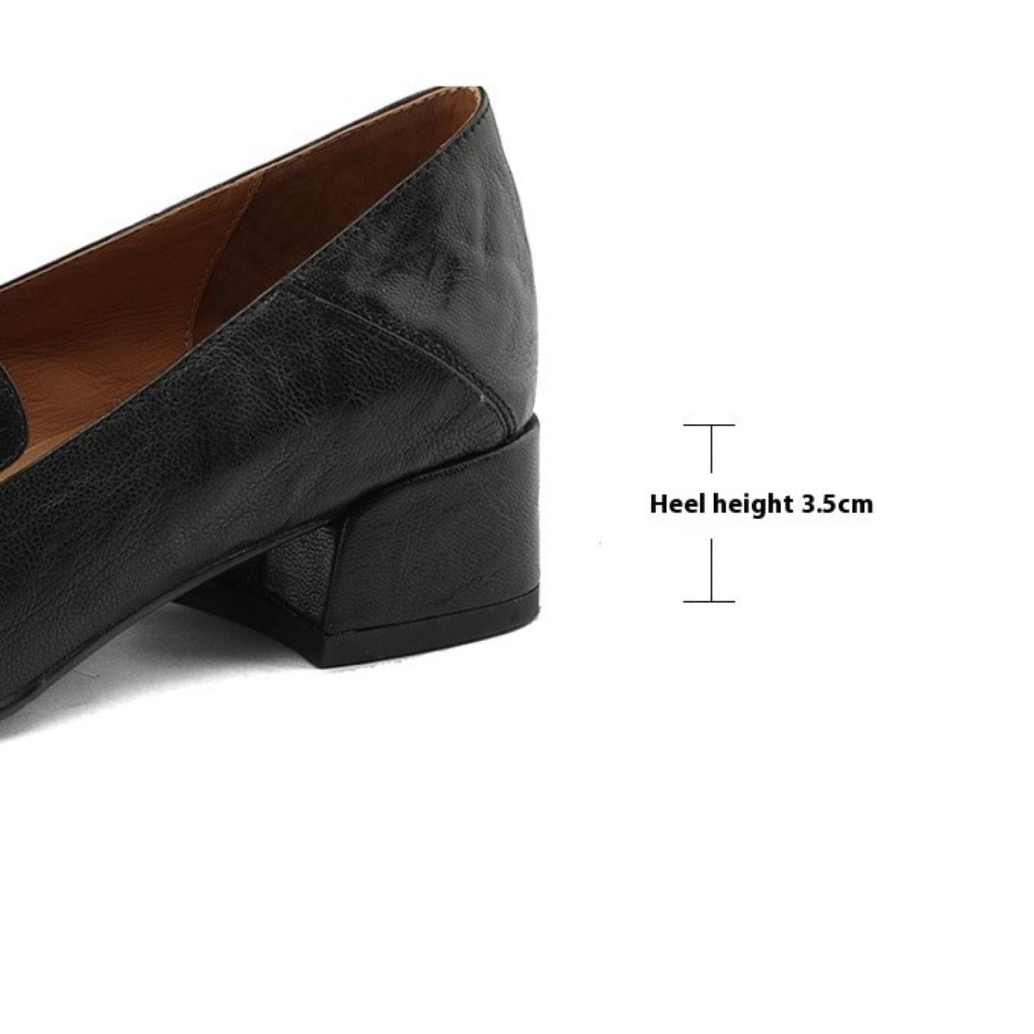 Women's Loafer Shoes Chunky Low Heel Top Square Toe Pumps - Elora Moda