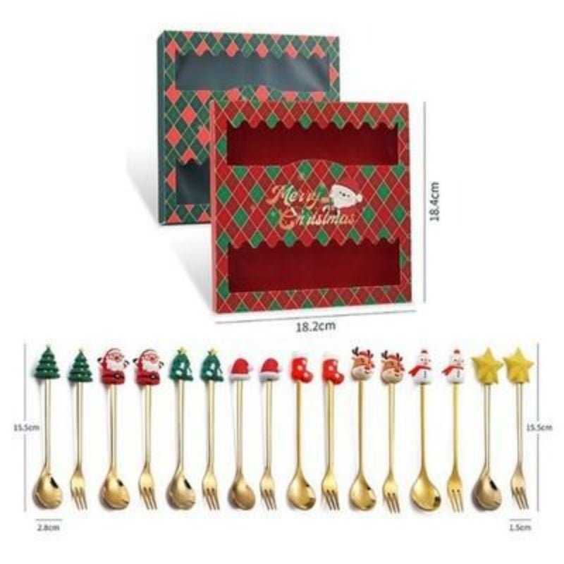 Christmas Dessert Flatware 6 piece - Elora Moda