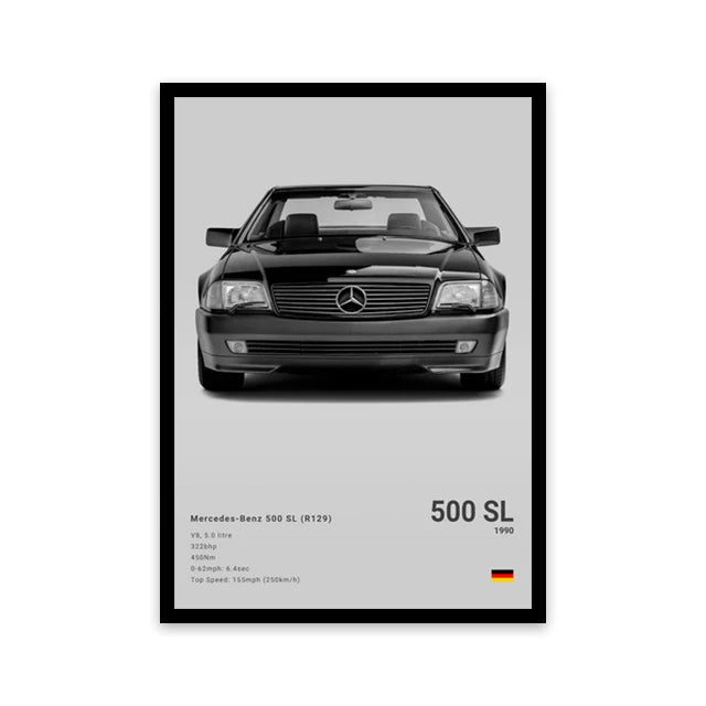 Car Wall Art Canvas - Elora Moda