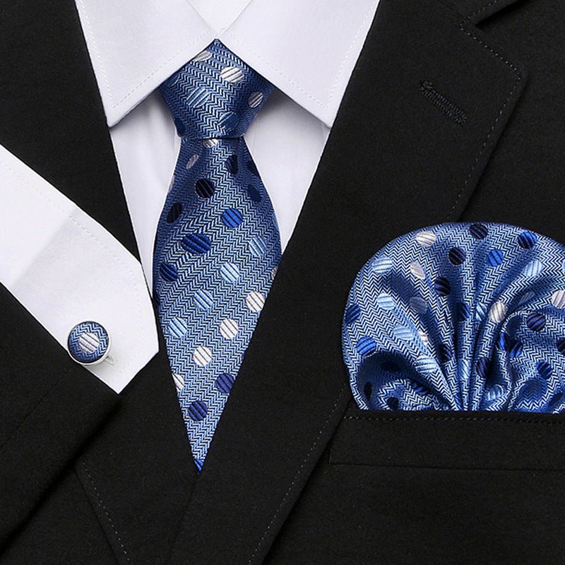 Men's Tie Three - Piece Suit Of New Cashew Flower Series Tie - Elora Moda