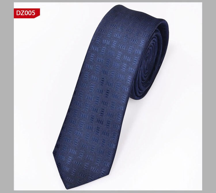 British Style Polyester Yarn Dyed Male 5cm Narrow Tie - Elora Moda