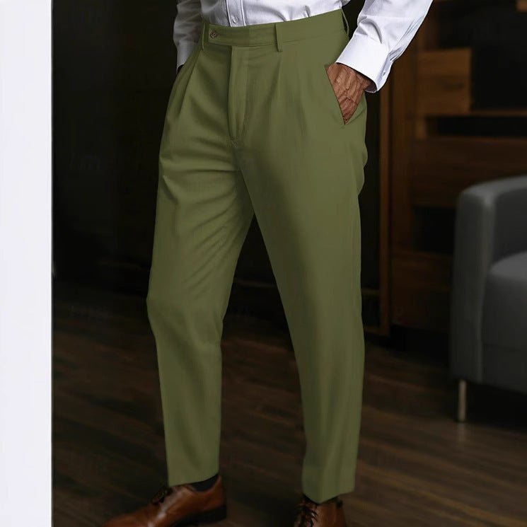 Men's Linen Pocket Flat Comfortable Breathable Trousers - Elora Moda