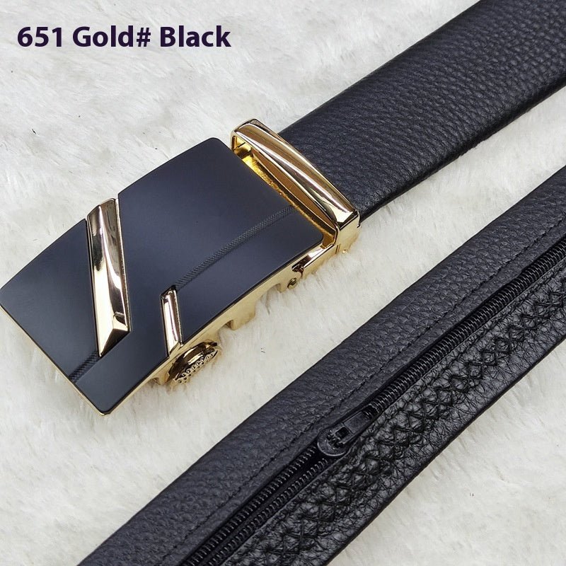 First Layer Cow Leather Belt Can Hide Money - Elora Moda