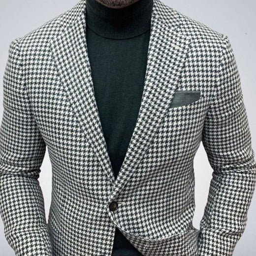 Men's Two - button Large Pocket Suit Jacket - Elora Moda