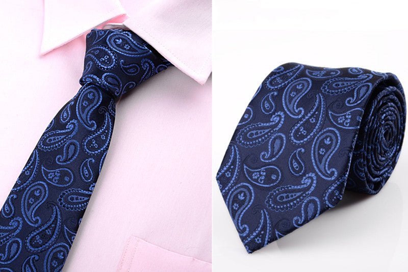 Men's Tie Three - Piece Suit Of New Cashew Flower Series Tie - Elora Moda