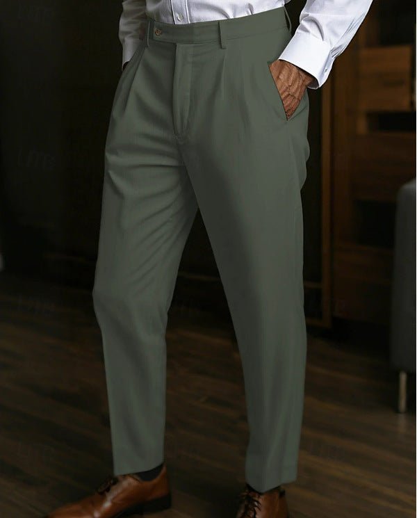 Men's Linen Pocket Flat Comfortable Breathable Trousers - Elora Moda
