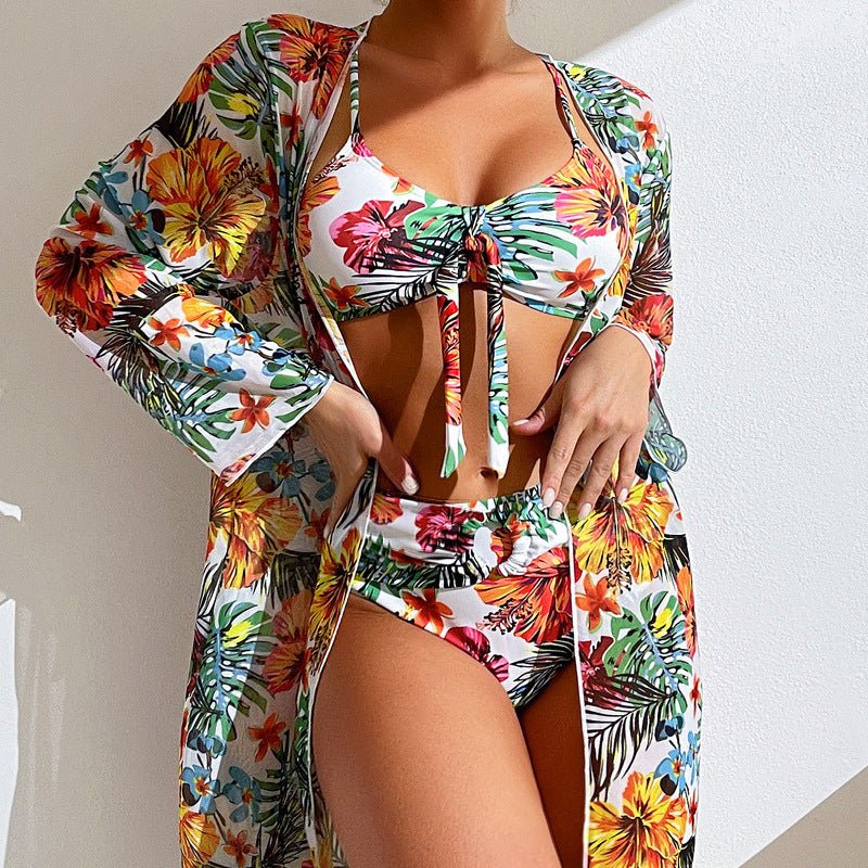 Women's Long Blouse Split Bikini Plus Size Suit - Elora Moda