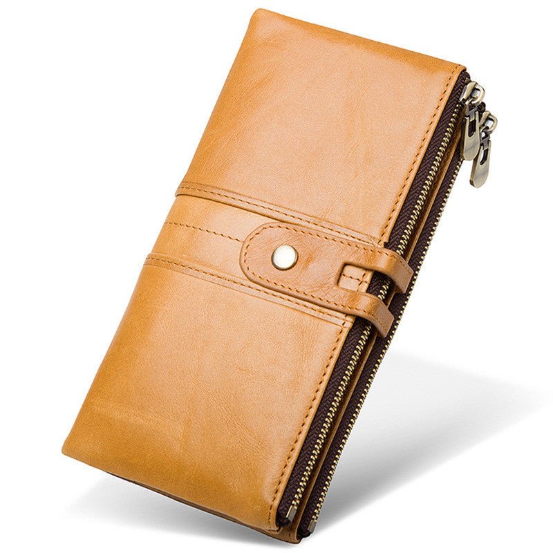 Really Multi - card Leather Men's Wallet Business Casual Long - Elora Moda
