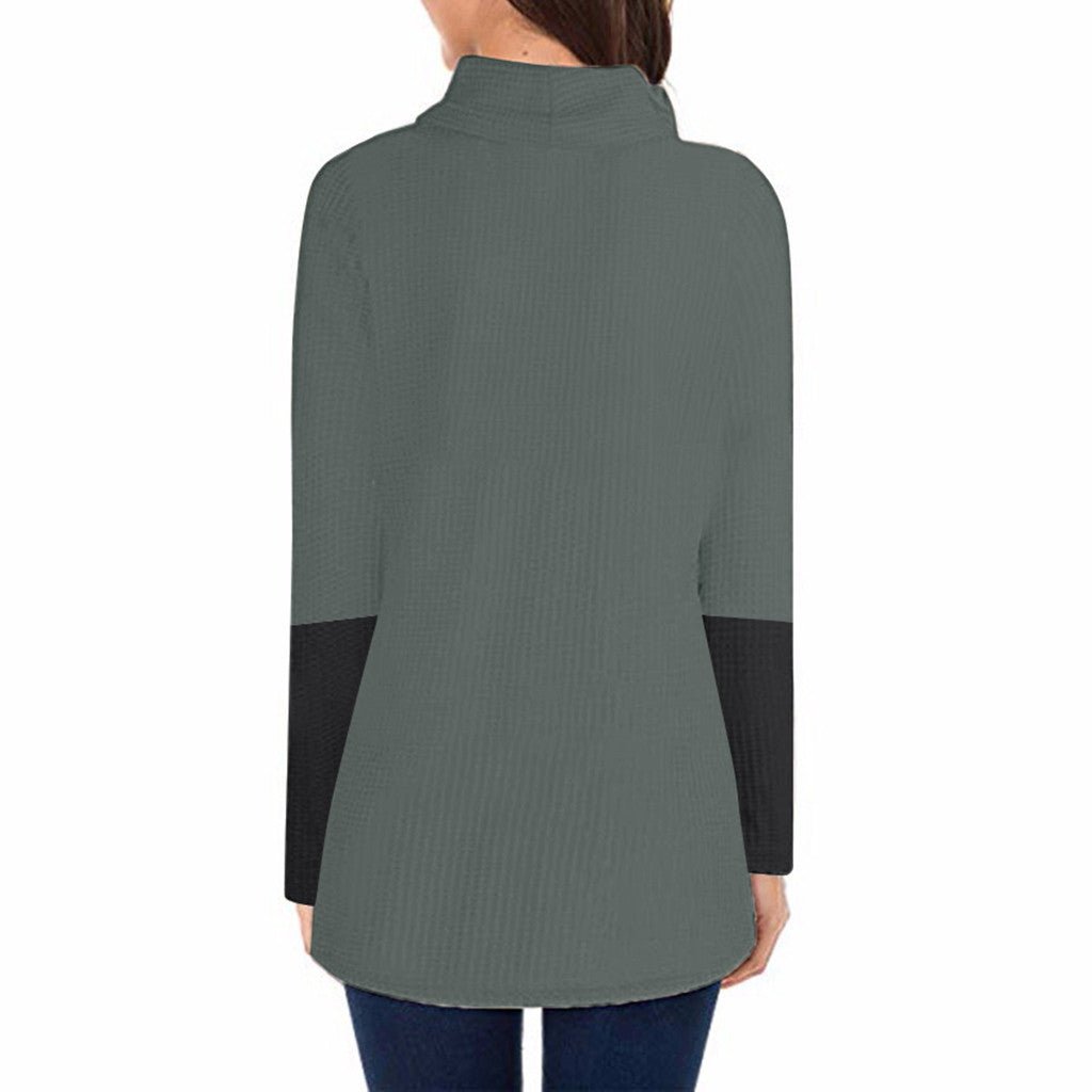 Ladies winter sweater button long sleeve - Elora Moda