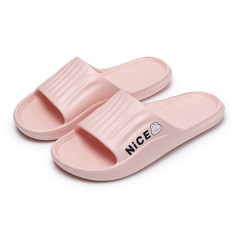Bathroom Household Minimalist Cartoon Pattern Slippers - Elora Moda