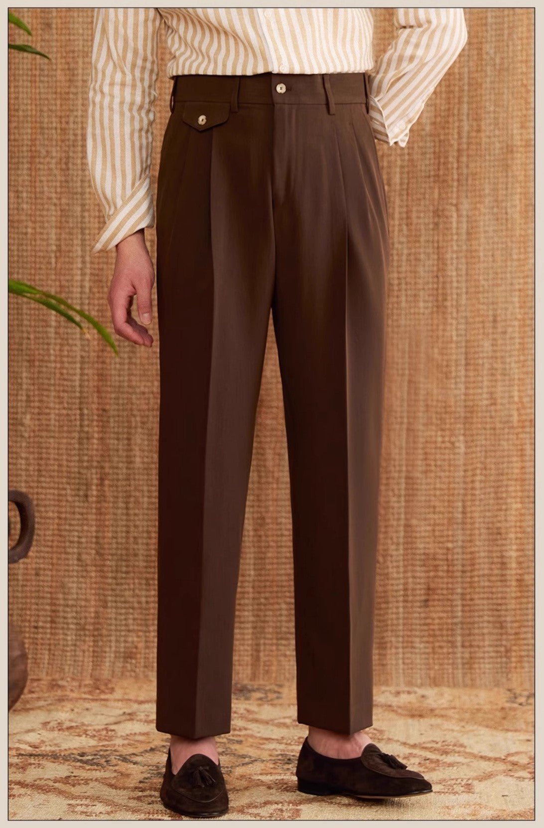 Breathable Business Casual Long Pants Men - Elora Moda