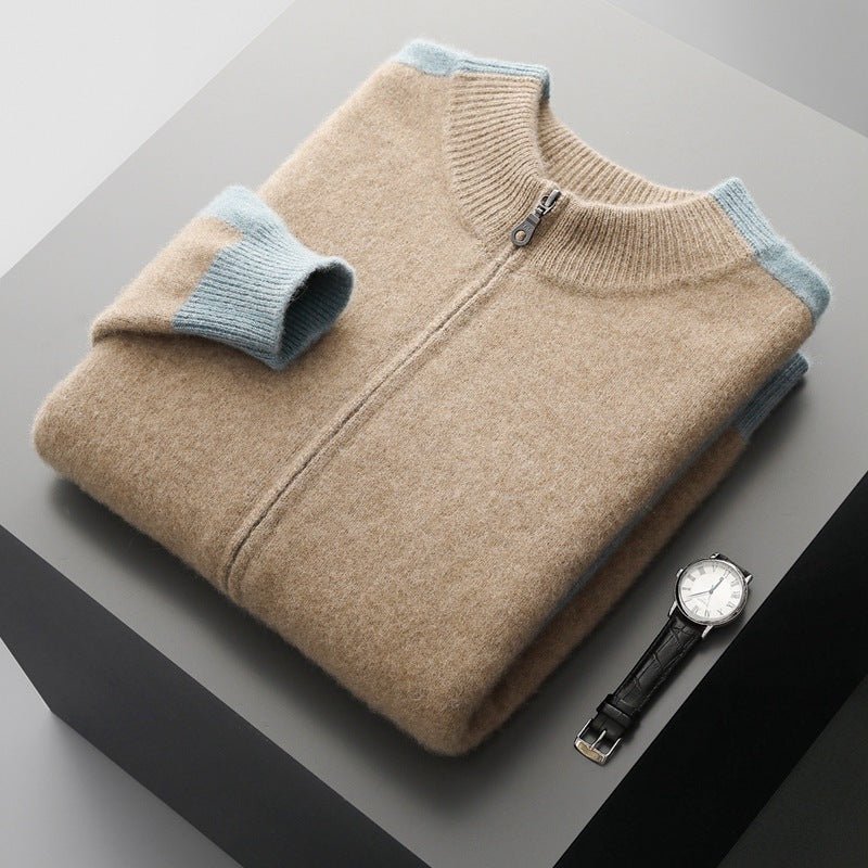 Men's Cardigan Half Turtleneck - Elora Moda