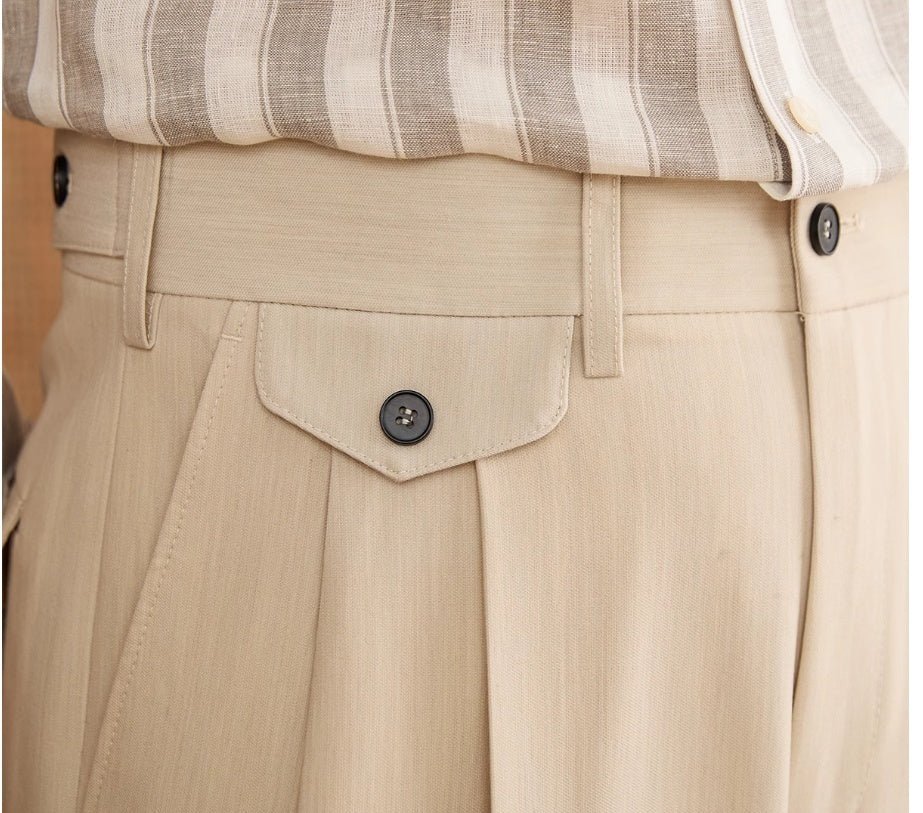 Breathable Business Casual Long Pants Men - Elora Moda