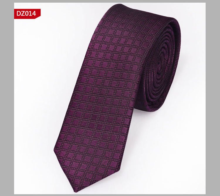 British Style Polyester Yarn Dyed Male 5cm Narrow Tie - Elora Moda
