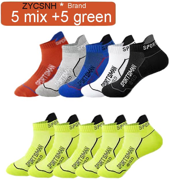 Socks Male Socks Summer Thin Solid Color Letter Mesh Breathable - Elora Moda