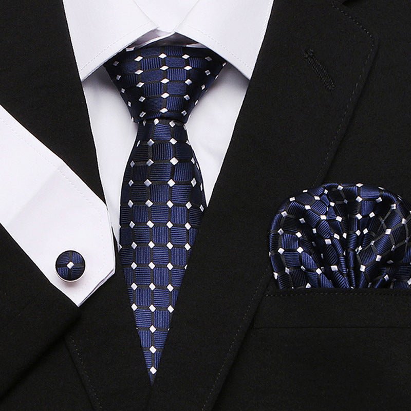 Men's Tie Three - Piece Suit Of New Cashew Flower Series Tie - Elora Moda