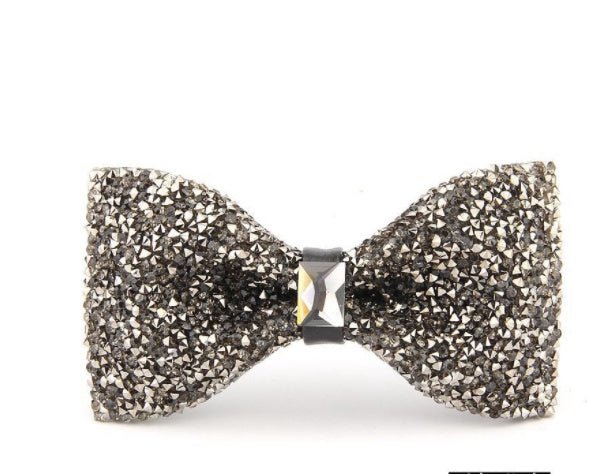 Fashionable Men's Shiny Diamond Bow Tie - Elora Moda