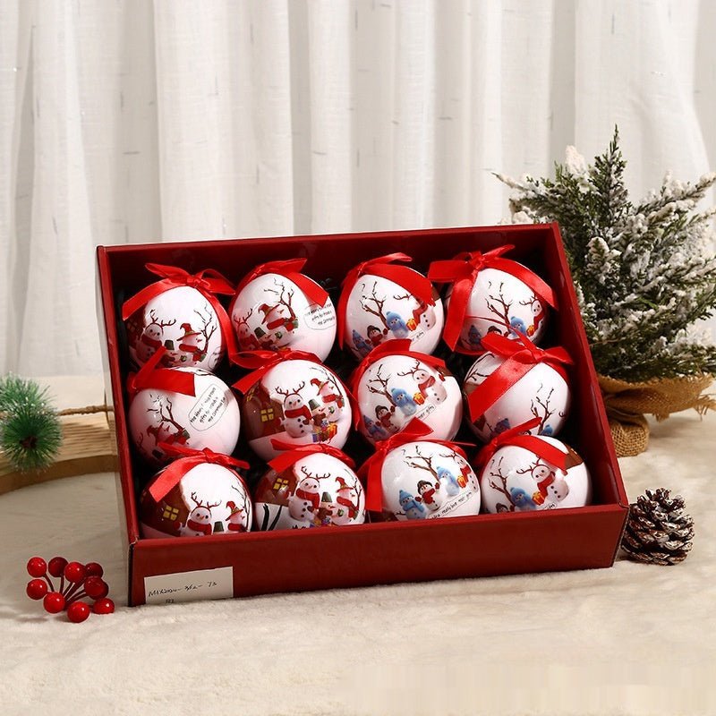 Exquisite Printing Christmas Christmas Tree Ornament Ball - Elora Moda