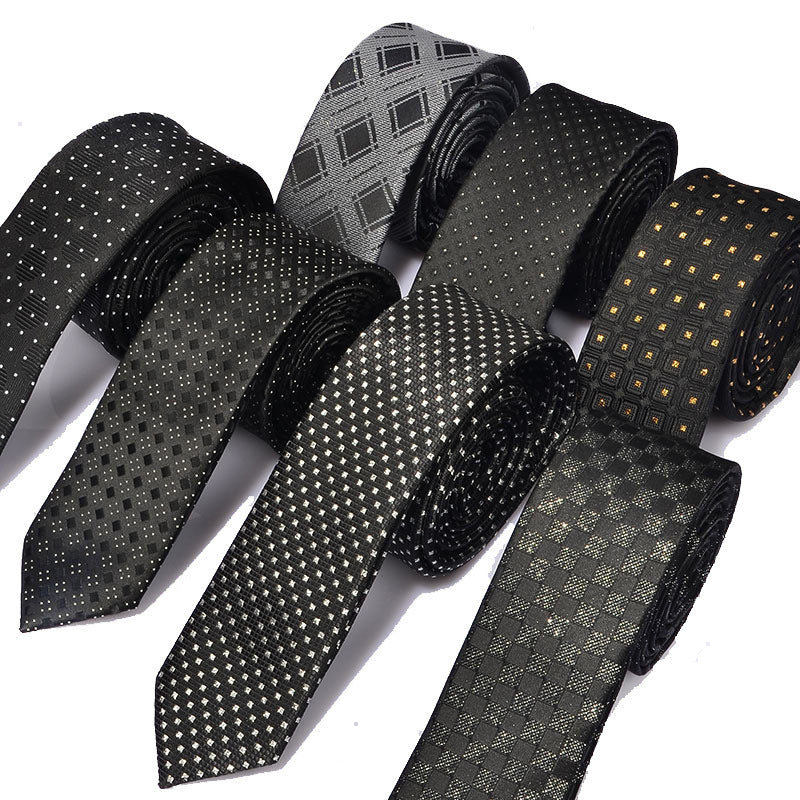 British Style Polyester Yarn Dyed Male 5cm Narrow Tie - Elora Moda