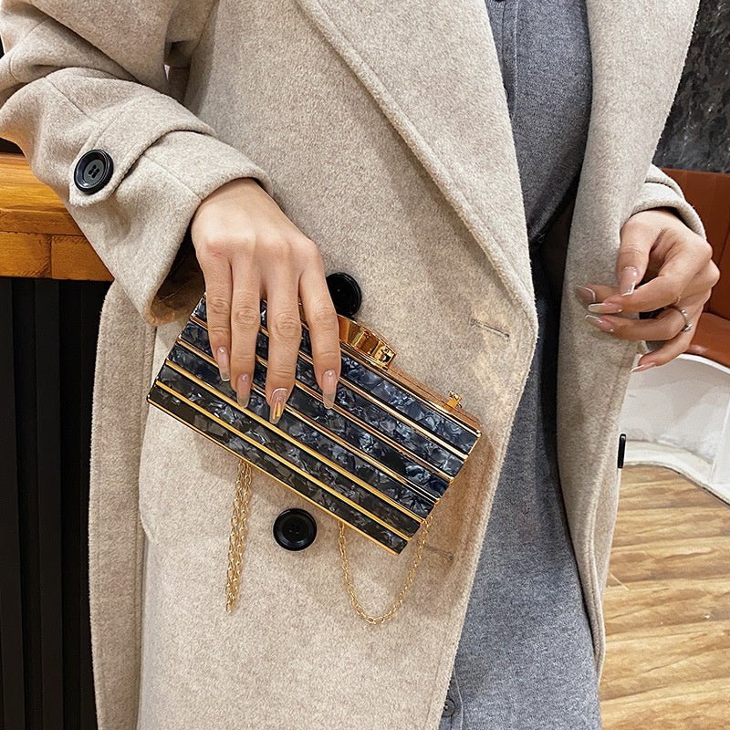 Women's High - end Patch Acrylic Evening Bag - Elora Moda