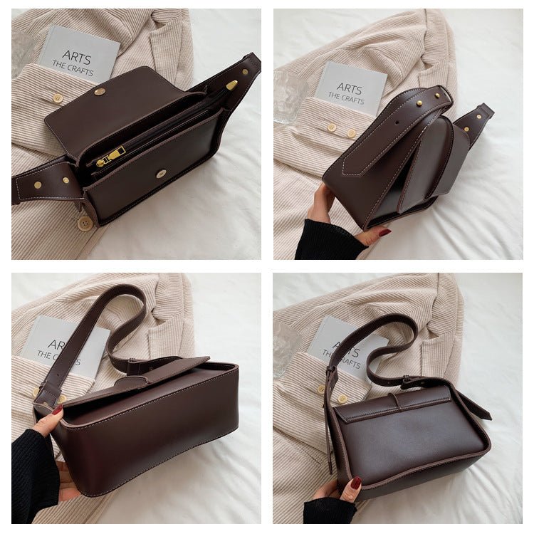 Retro Textured Shoulder Bag Women Underarm - Elora Moda
