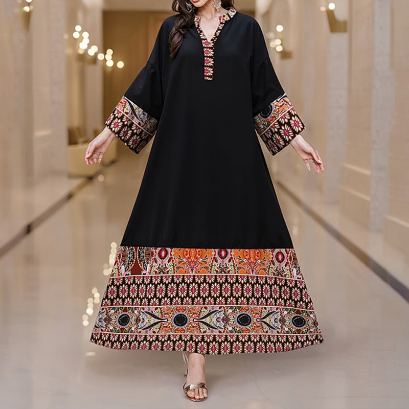 Boho Collection: Women's Dress Plus Size Casual Maxi - Elora Moda