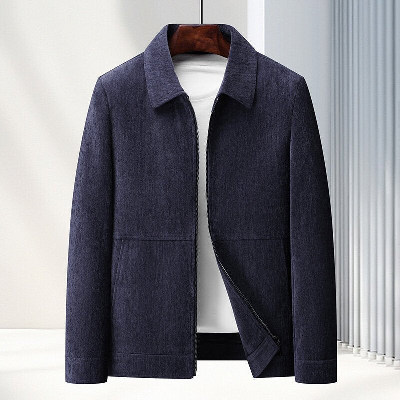 Men's Jacket Lapel Casual Coat Middle - age - Elora Moda