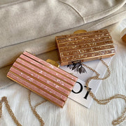 Women's High - end Patch Acrylic Evening Bag - Elora Moda