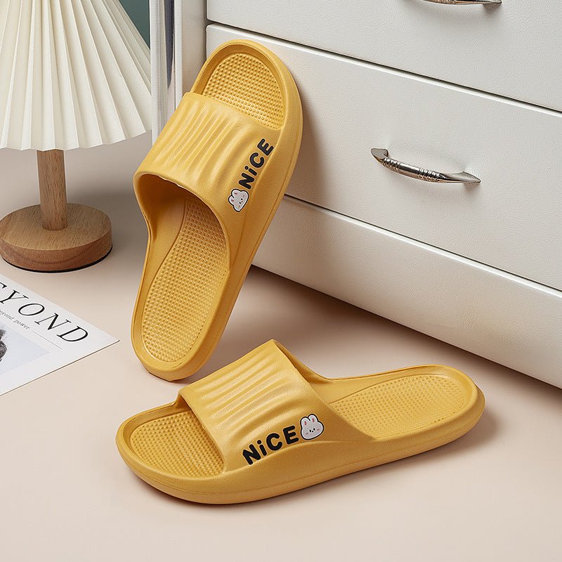 Bathroom Household Minimalist Cartoon Pattern Slippers - Elora Moda