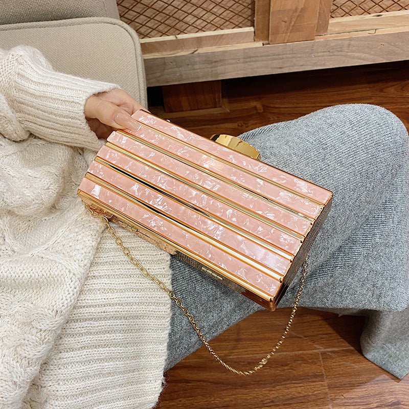 Women's High - end Patch Acrylic Evening Bag - Elora Moda