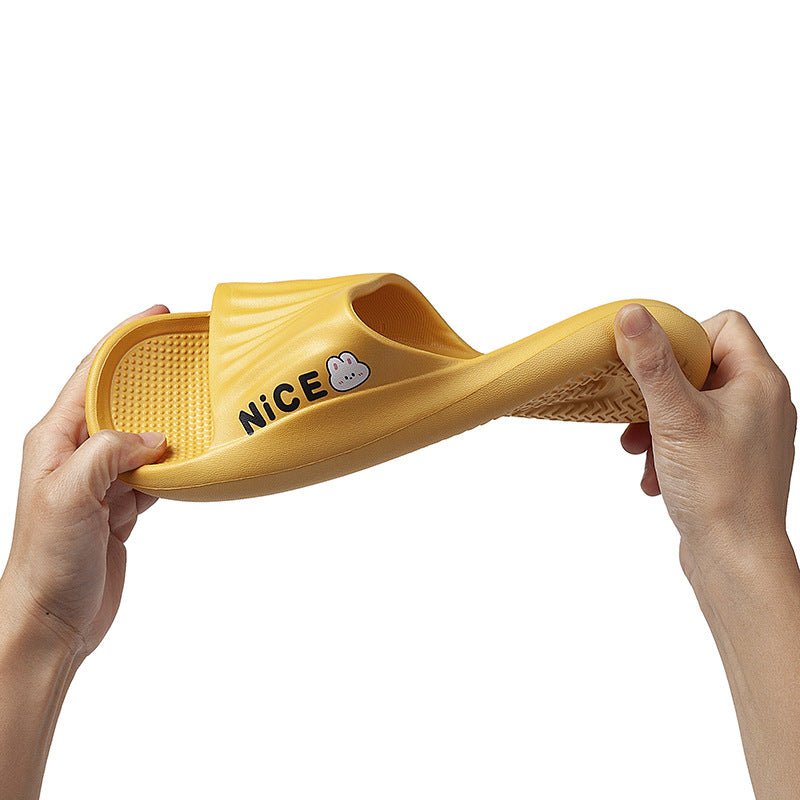 Bathroom Household Minimalist Cartoon Pattern Slippers - Elora Moda