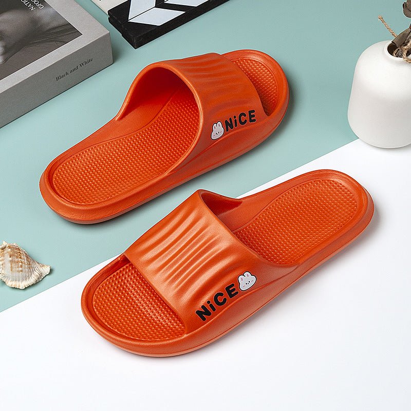 Bathroom Household Minimalist Cartoon Pattern Slippers - Elora Moda